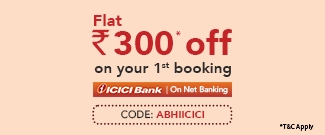 Flat Rs.300 off with ICICI Bank Net Banking